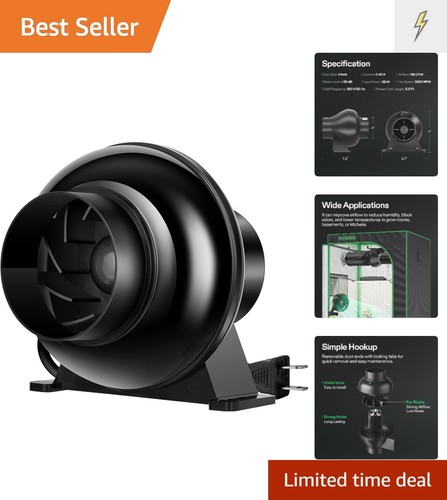 Inline fan 195 cfm - in,